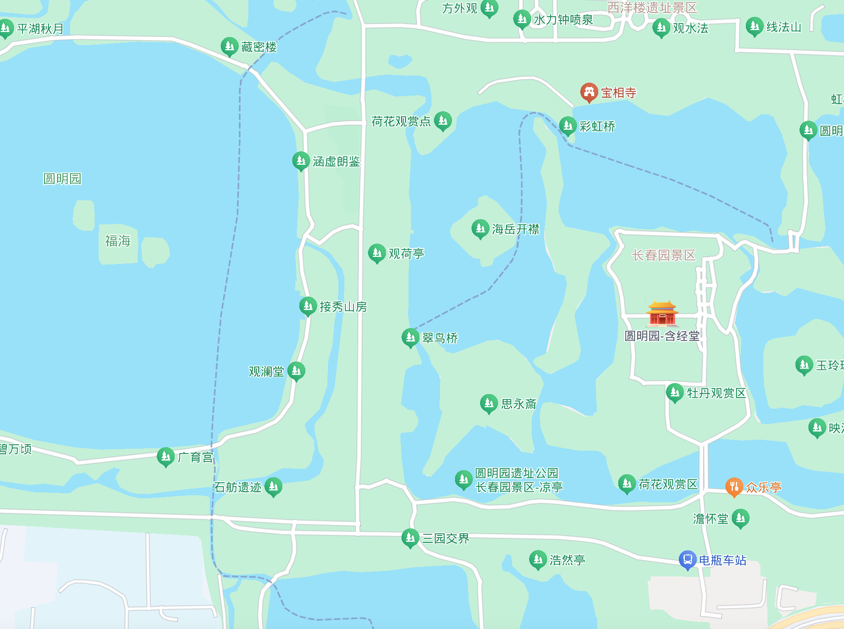 圆明园参观路线(二)